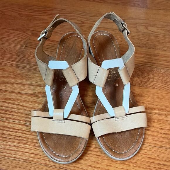 Sheridan Mia Italian Leather Block Heel Summer Sandals - Picture 1 of 13